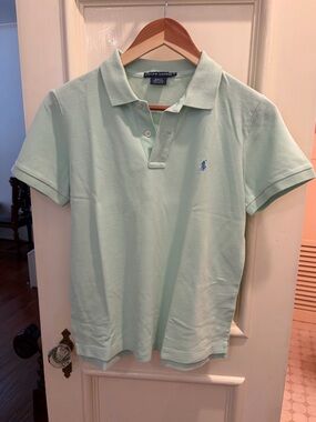 Ralph Lauren Mint Green Slim Fit XL Short-Sleeve Polo